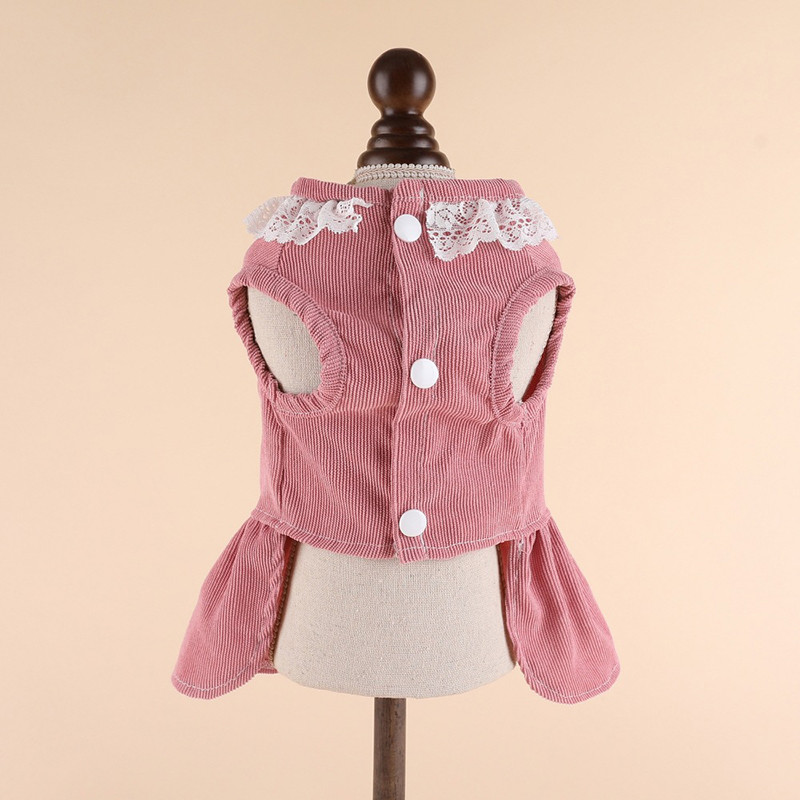 Mājdzīvnieku suņu kleita Apģērbi Mājdzīvnieku kleita ar apaļu kaklu Apburoša, mīksta, ērti svārki, režģu savienošana, lolojumdzīvnieku piederumi bez piedurknēm