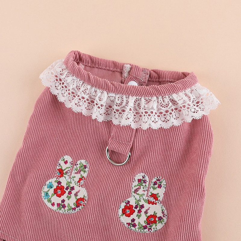 Mājdzīvnieku suņu kleita Apģērbi Mājdzīvnieku kleita ar apaļu kaklu Apburoša, mīksta, ērti svārki, režģu savienošana, lolojumdzīvnieku piederumi bez piedurknēm