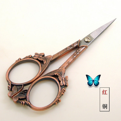 Lily Pattern Design European Retro Profesionālās Šūšanas Šķēres Šūšanas Izejmateriāli Zelta šķēres MINI Antīkās Šķēres Audumam