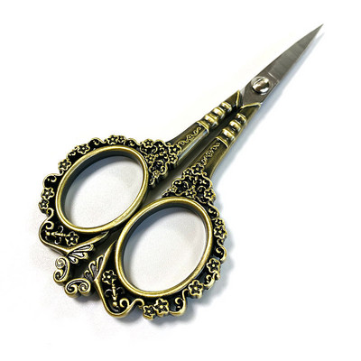 Lily Pattern Design European Retro Profesionālās Šūšanas Šķēres Šūšanas Izejmateriāli Zelta šķēres MINI Antīkās Šķēres Audumam