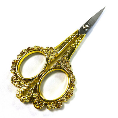 Lily Pattern Design European Retro Profesionālās Šūšanas Šķēres Šūšanas Izejmateriāli Zelta šķēres MINI Antīkās Šķēres Audumam