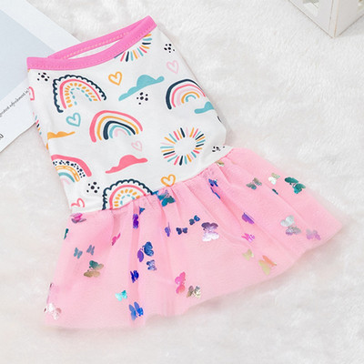 Κουτάβι καλοκαιρινά ρούχα Φόρεμα για σκύλους Φούστα για κατοικίδια Τσιουάουα Γαλλικό μπουλντόγκ Πριγκίπισσα Φόρεμα σκυλιών Ρούχα για μικρά σκυλιά Είδη κατοικίδιων ζώων