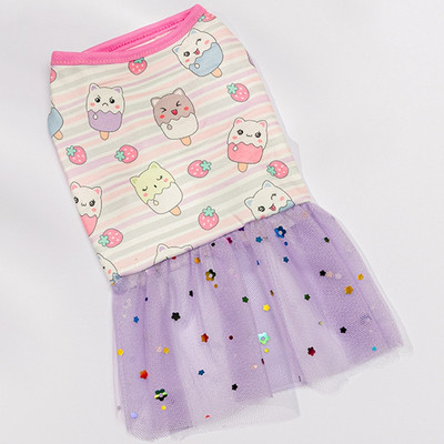 Κουτάβι καλοκαιρινά ρούχα Φόρεμα για σκύλους Φούστα για κατοικίδια Τσιουάουα Γαλλικό μπουλντόγκ Πριγκίπισσα Φόρεμα σκυλιών Ρούχα για μικρά σκυλιά Είδη κατοικίδιων ζώων