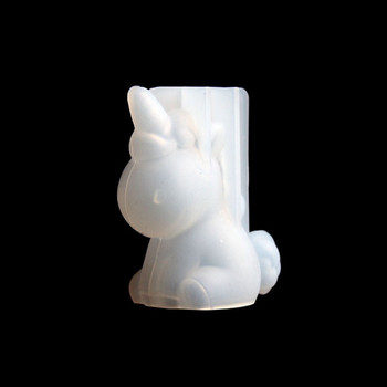 3D стерео мечка Силиконова форма Направи си сам Форма за свещи във формата на животни Гипсов сапун Консумативи за правене на свещи Ръчно изработена декорация на шоколадова торта
