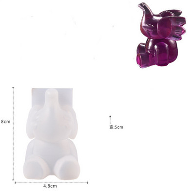 3D stereokaru silikoonvorm DIY loomakujuline küünlavorm kipsseebiküünla valmistamise tarvikud käsitsi valmistatud šokolaadikoogi kaunistus