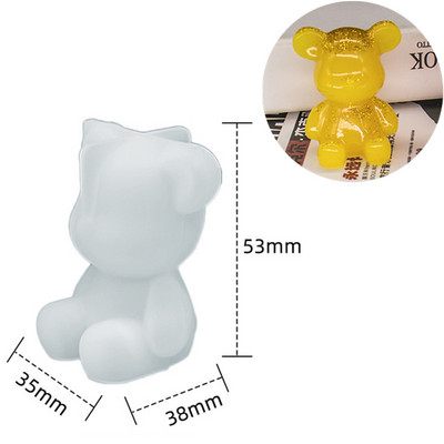 3D stereokaru silikoonvorm DIY loomakujuline küünlavorm kipsseebiküünla valmistamise tarvikud käsitsi valmistatud šokolaadikoogi kaunistus