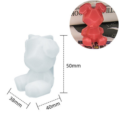 3D stereokaru silikoonvorm DIY loomakujuline küünlavorm kipsseebiküünla valmistamise tarvikud käsitsi valmistatud šokolaadikoogi kaunistus