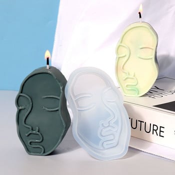 Скандинавски дизайн Силиконова форма за свещи Ръчно изработена абстрактна човешка мазилка с епоксидна смола Ароматни форми за сапун Начало Декор Занаяти Подаръци