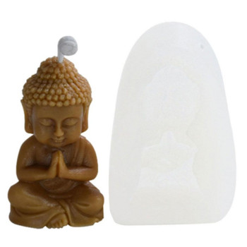 DIY Buddha Candle Mould Silicone 3D Buddha Gypsum Soap Cement Resin Mold Festival Gift Making Church Candle Production Supplies