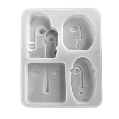 DIY Nordic 3D inimese näo küünlavorm Abstraktne inimese näo krohv epoksüvaigu aromaatsed seebivormid kodukaunistusega käsitöö kingitused