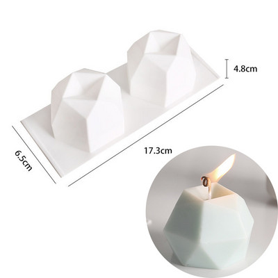 Nepiedegošas burbuļu kubiņu sveces silikona veidne 3D aromterapijas ģipša svece ar rokām gatavota cepamā šokolādes deserta kūkas veidnes rīks