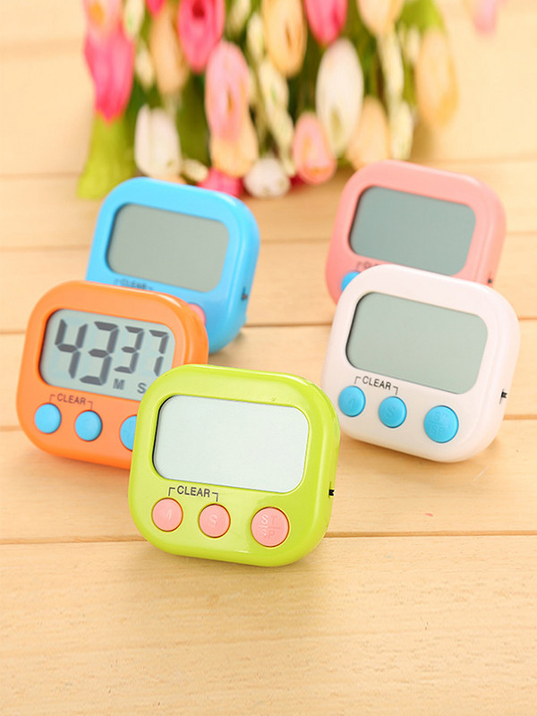 Digitālais taimeris Taimeris Modinātājs Atpakaļskaitīšana Elektroniskais taimeris Liels LCD displejs Ēdienu gatavošana Cepšana Pamatnes statīvs Sporta spēles Pulkstenis