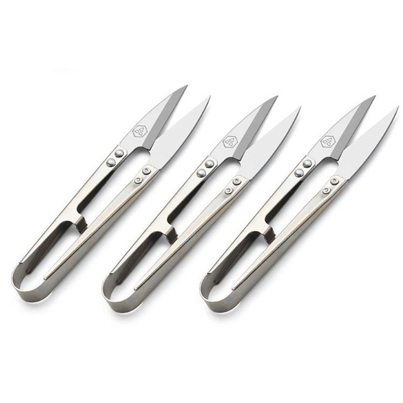 Nerūsējošā tērauda griešana Šūšanas Šķēres Šķēres Krustdūriens Izšūšana Drēbnieka U diegu šķēres audumam DIY piederumi Instrumenti