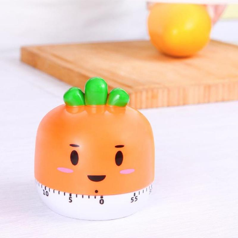 Virtuves mehāniskais taimeris Karikatūras taimeris 60 minūšu taimeris Virtuves cepšana Ēdienu gatavošana Fitnesa atgādinājums Stundu skaitītājs Elektroniskais taimeris