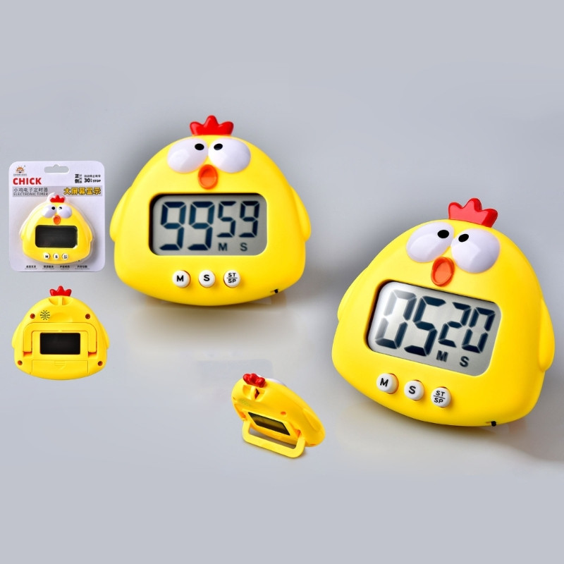 10 Styles multfilmu Dzīvnieku digitālais taimeris virtuvei klasē Jauka zaķa cāļa formas atpakaļskaitīšanas taimeris ar mājas dekoru