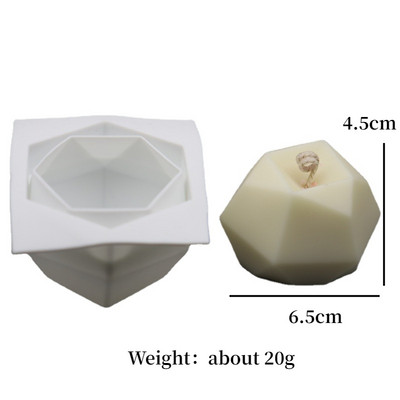 DIY pirnikujuline aromaatne küünla silikoonvorm 3D geomeetriaga seep kipsvaiguvorm mitme spetsifikatsiooniga koogivorm kodukaunistus