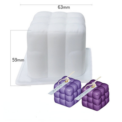 DIY pirnikujuline aromaatne küünla silikoonvorm 3D geomeetriaga seep kipsvaiguvorm mitme spetsifikatsiooniga koogivorm kodukaunistus