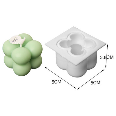 DIY pirnikujuline aromaatne küünla silikoonvorm 3D geomeetriaga seep kipsvaiguvorm mitme spetsifikatsiooniga koogivorm kodukaunistus