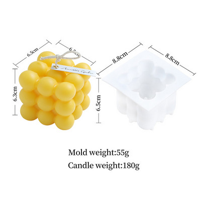 DIY pirnikujuline aromaatne küünla silikoonvorm 3D geomeetriaga seep kipsvaiguvorm mitme spetsifikatsiooniga koogivorm kodukaunistus