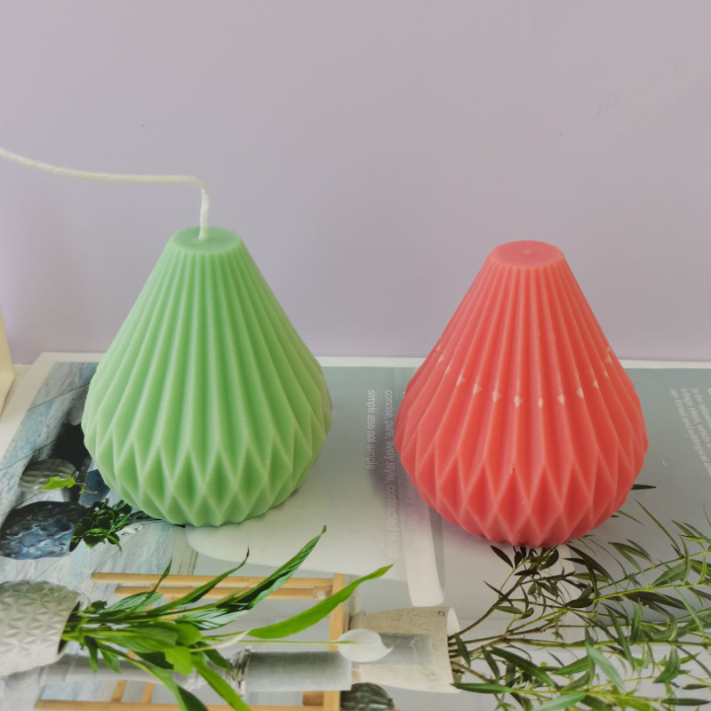 DIY pirnikujuline aromaatne küünla silikoonvorm 3D geomeetriaga seep kipsvaiguvorm mitme spetsifikatsiooniga koogivorm kodukaunistus