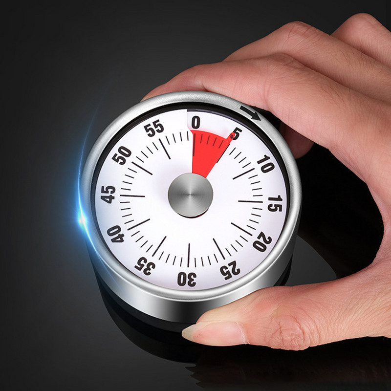 60 minūšu vizuālais virtuves taimeris Gatavošanas modinātājs Mehāniskais klases atpakaļskaitīšanas pulkstenis Klusais taimeris bērna laika pārvaldības rīkam