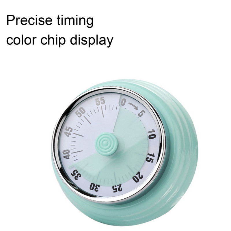 Virtuves Mehāniskais taimeris Laiks Magnētiskais vadītājs Gatavošanas vingrinājums bez akumulatoriem Metāls nerūsējošais rīks studentiem Cepšanas atgādinājums