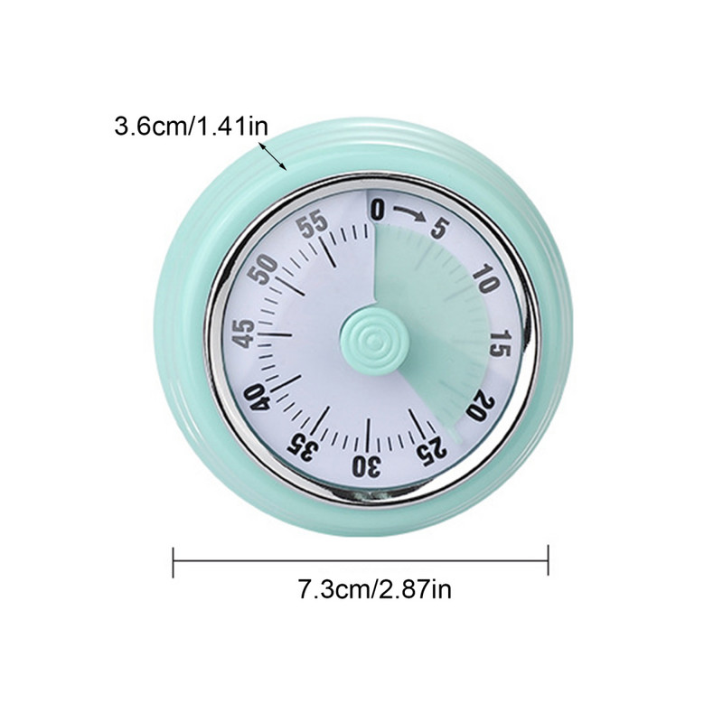 Virtuves Mehāniskais taimeris Laiks Magnētiskais vadītājs Gatavošanas vingrinājums bez akumulatoriem Metāls nerūsējošais rīks studentiem Cepšanas atgādinājums