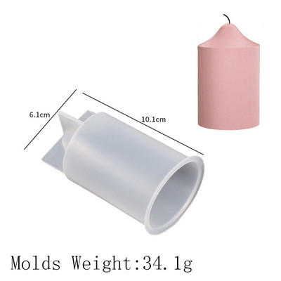 Cilindar silikonski kalup za svijeće DIY prugaste svijeće Izrada ukrasa za večeru Kalupi od gipsane epoksidne smole Kućni dekor Ručno izrađeni darovi