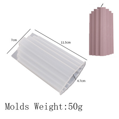 Cilindar silikonski kalup za svijeće DIY prugaste svijeće Izrada ukrasa za večeru Kalupi od gipsane epoksidne smole Kućni dekor Ručno izrađeni darovi
