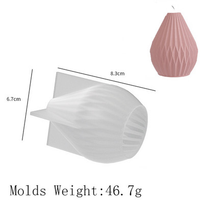 Cilindar silikonski kalup za svijeće DIY prugaste svijeće Izrada ukrasa za večeru Kalupi od gipsane epoksidne smole Kućni dekor Ručno izrađeni darovi