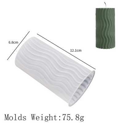 Cilindar silikonski kalup za svijeće DIY prugaste svijeće Izrada ukrasa za večeru Kalupi od gipsane epoksidne smole Kućni dekor Ručno izrađeni darovi