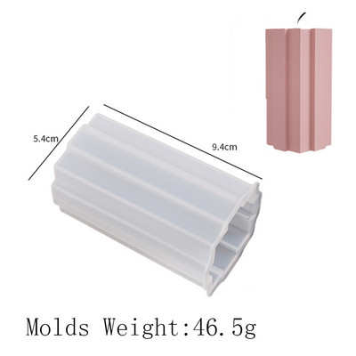 Cilindar silikonski kalup za svijeće DIY prugaste svijeće Izrada ukrasa za večeru Kalupi od gipsane epoksidne smole Kućni dekor Ručno izrađeni darovi