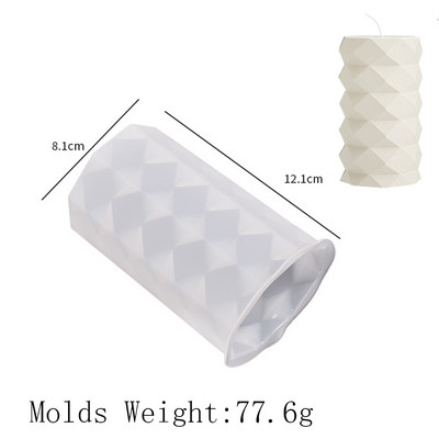 Cilindar silikonski kalup za svijeće DIY prugaste svijeće Izrada ukrasa za večeru Kalupi od gipsane epoksidne smole Kućni dekor Ručno izrađeni darovi