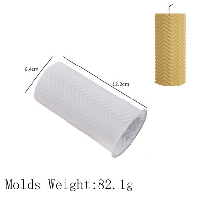 Cilindar silikonski kalup za svijeće DIY prugaste svijeće Izrada ukrasa za večeru Kalupi od gipsane epoksidne smole Kućni dekor Ručno izrađeni darovi