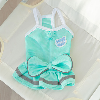 Suvine kutsika vibu Suspender seelik Teddy Sport Tuul Kleit Lemmiklooma Päikesekaitse Riided Ilusad Koerariided Koerakleidid Väikestele Koertele