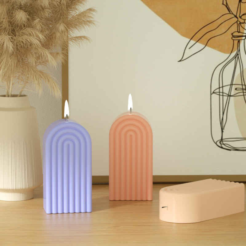 DIY vikerkaare küünalde valmistamine silikoonvormist käsitsi valmistatud geomeetriaga lõhnav küünla vaha vorm seep krohv vaigust koogivorm kodusisustus