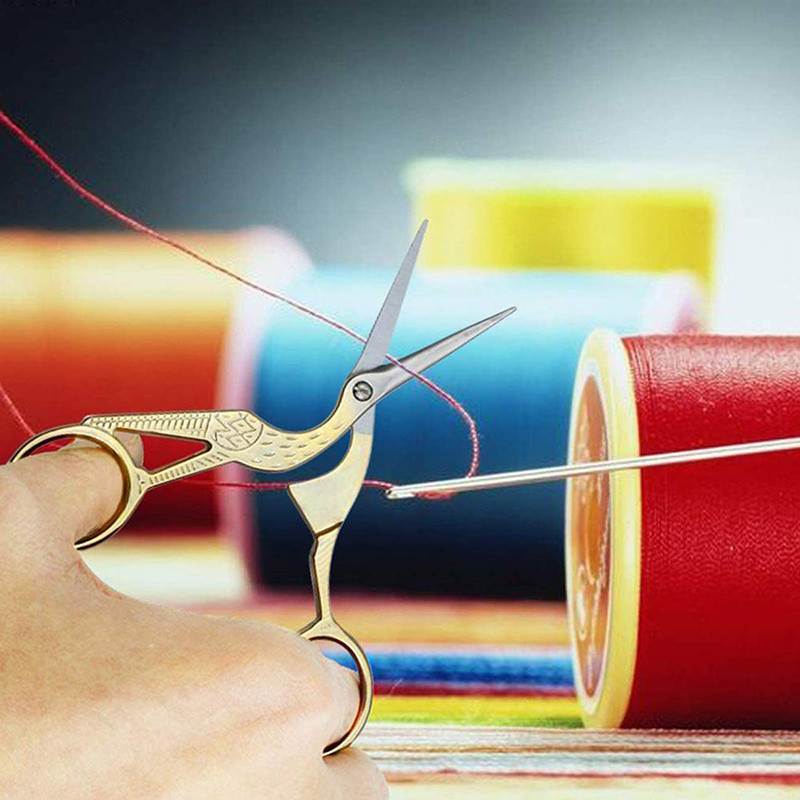 1 tk Vintage õmbluskäärid roostevabast terasest rätsepakäärid teravad õmbluskäärid Retro tikandid käärid isetegemiseks käsitööõmblemiseks