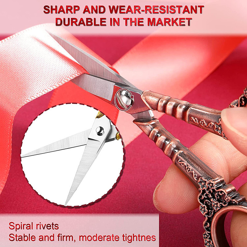 1 tk Vintage õmbluskäärid roostevabast terasest rätsepakäärid teravad õmbluskäärid Retro tikandid käärid isetegemiseks käsitööõmblemiseks