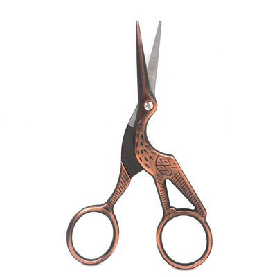 Vintage nerūsējošā tērauda celtņa formas šķēres Krustdūriens ģērbšanās drēbnieka šķēres DIY audumu šūšanai piederumi instrumenti