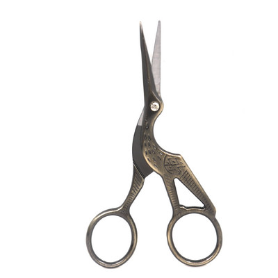 Vintage nerūsējošā tērauda celtņa formas šķēres Krustdūriens ģērbšanās drēbnieka šķēres DIY audumu šūšanai piederumi instrumenti