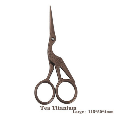 Vintage nerūsējošā tērauda celtņa formas šķēres Krustdūriens ģērbšanās drēbnieka šķēres DIY audumu šūšanai piederumi instrumenti