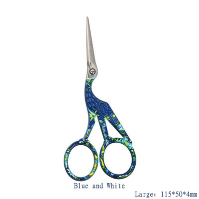 Vintage nerūsējošā tērauda celtņa formas šķēres Krustdūriens ģērbšanās drēbnieka šķēres DIY audumu šūšanai piederumi instrumenti