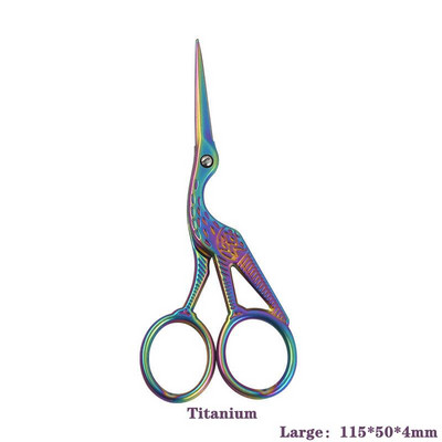 Vintage nerūsējošā tērauda celtņa formas šķēres Krustdūriens ģērbšanās drēbnieka šķēres DIY audumu šūšanai piederumi instrumenti