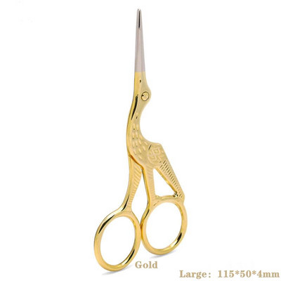 Vintage nerūsējošā tērauda celtņa formas šķēres Krustdūriens ģērbšanās drēbnieka šķēres DIY audumu šūšanai piederumi instrumenti