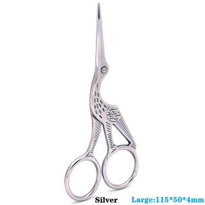 Vintage nerūsējošā tērauda celtņa formas šķēres Krustdūriens ģērbšanās drēbnieka šķēres DIY audumu šūšanai piederumi instrumenti