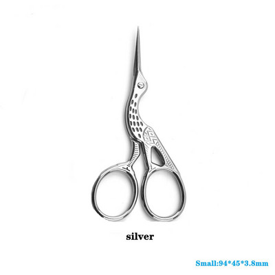 Vintage nerūsējošā tērauda celtņa formas šķēres Krustdūriens ģērbšanās drēbnieka šķēres DIY audumu šūšanai piederumi instrumenti