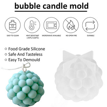 Αντικολλητικά κεριά Bubble Cube Καλούπι σιλικόνης 3D Cube Pyramid Aromatherapy Candle Resin Mold Καλούπια κατασκευής γύψου Διακοσμητικά σπιτιού