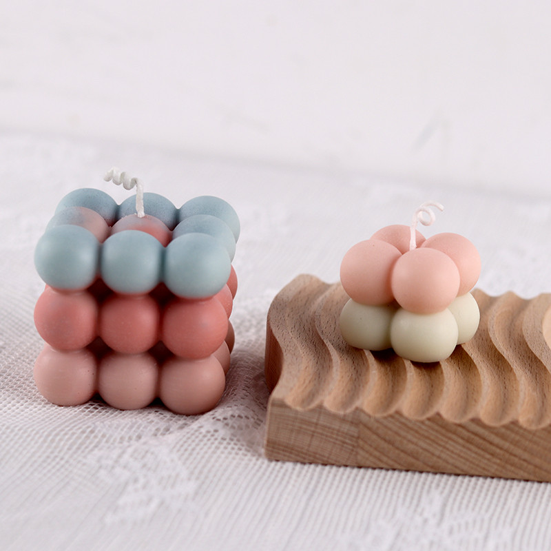 Mittekleepuvad mullikuubiku küünlad silikoonvorm 3D kuubikpüramiid aroomiteraapia küünla vaiguvorm kipsist käsitöövormide valmistamine kodukaunistuseks