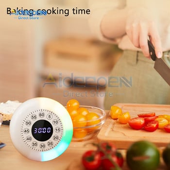 LED Ψηφιακός χρονοδιακόπτης κουζίνας Χρονόμετρο Ξυπνητήρι Μελέτη Χρονόμετρο Ξυπνητήρι Ηλεκτρονικό Χρονόμετρο Αντίστροφης μέτρησης Μαγειρέματος 60 λεπτά