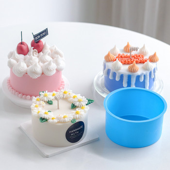 Καλούπια κεριών σιλικόνης σε σχήμα κέικ 3D Simulation Καλούπι φρούτων DIY Φόρμες ψησίματος σοκολάτας για τούρτες χειροποίητες προμήθειες χειροτεχνίας